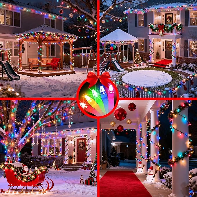 1500 LED 470FT Christmas String Lights, 12 Modes and Timer Memory Dimmable, Plug in Outdoor Waterproof Clear Wire Twinkle Fairy Light for for Xmas Yard Tree Wedding Party Outside Decor (Multicolor)