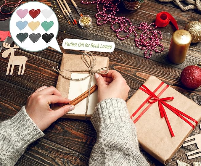 18 PCS Leather Bookmarks for Women with Heart Shape, Cute Corner Bookmark, Book Accessories for Reading Lovers, Book Markers for Women, Bookmarks for Book Lovers by HNQCPCVU (18PCS Heart)