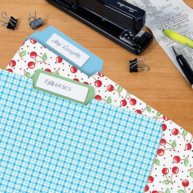 Current Mary Engelbreit File Folders Value Pack - Bulk Set of 24, 6 Pretty Decorative Designs, 1/3 Cut Tabs, Heavy-Duty Paper Stock, Office Supplies for Home & Work, 9-½” x 11-¾” Letter Size
