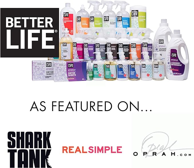 Better Life All Purpose Cleaner - Multipurpose Home and Kitchen Cleaning Spray for Glass, Countertops, Appliances, Upholstery & More - Multi-surface Spray Cleaner - 32oz Clary Sage & Citrus