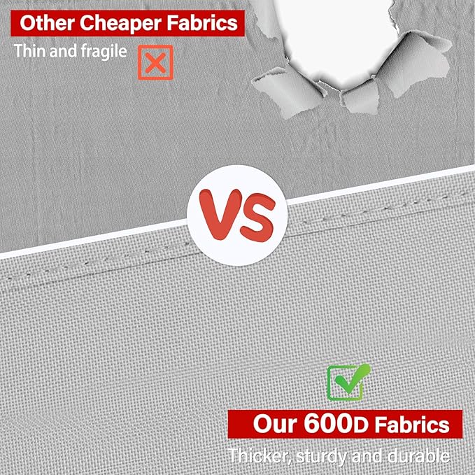 Hanging Gift Wrapping Paper Storage, 40"X17" Grey Double-Sided Christmas Wrapper Bag Container, Oxford Craft Roll Organizer, Present Wrap Holder for Bedroom Closet, Door, Cabinet