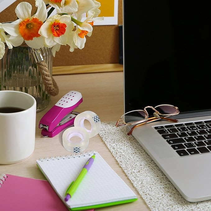 Shappy 16 Rolls Transparent Tape Refills Clear Tape Each Roll 3/4 x 1200 Inch Clear Gift Tape Refill for Office School