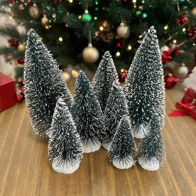 Mini Christmas Trees 12 Pcs Artificial Christmas Tree Christmas Decorations for Christmas Decor Home Table Craft Christmas Party