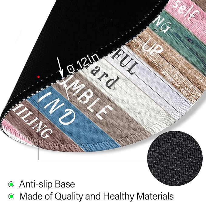 Inspirational Quote Work Mouse Pad, Positive Desk Small Round Mouse Pads, Mini Travel Mousepad for Wireless Computer Laptop, Office Desk Accessories, 8.6 x 8.6 inch