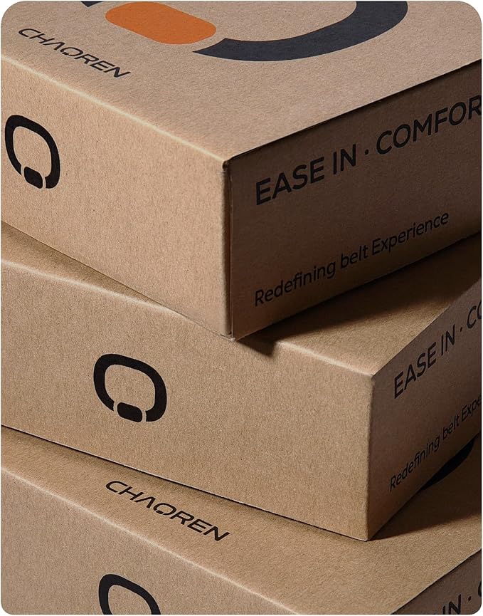 CHAOREN Mens Belt - Mens Ratchet Belt Leather 1 3/8" for Dress Pant - Micro Adjustable Belt Fit Everywhere