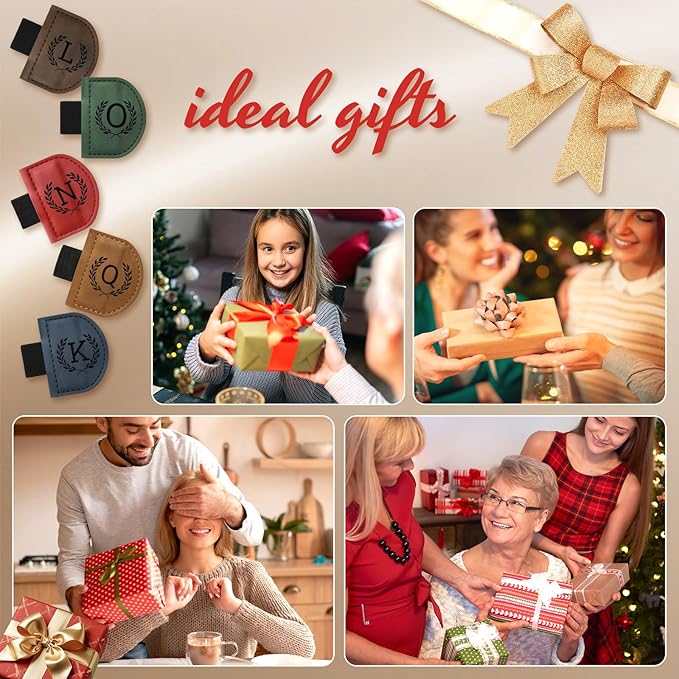 Personalized Bygone Mark Bookmark with Pen Holder,Engraving Leather Magnetic Bookmarks Vintage 26 Letters Name Initials Text Book Marker Clips Gifts for Reading Book Lovers Women (Blue, J)