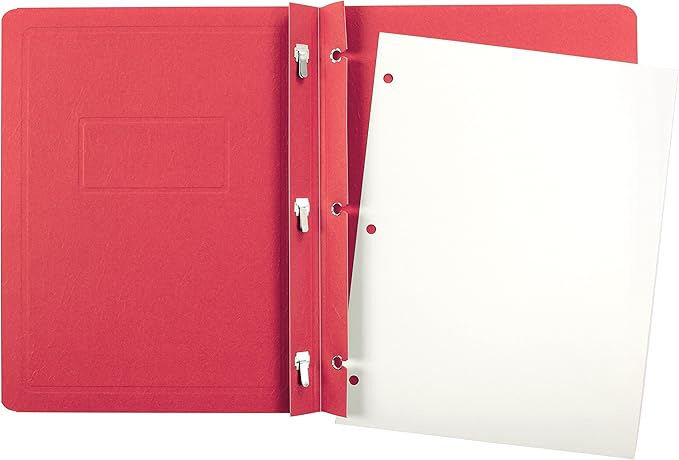 Oxford Title Panel and Border Front Report Covers, Red, Letter Size, 25 per Box, (52511) (Pack of 2)