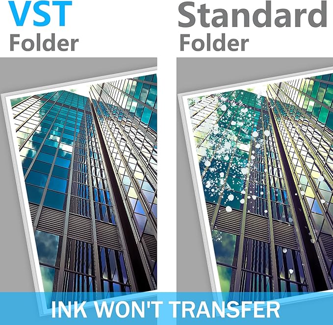 VST Sheet Protectors 8.5 x 11 Inches Crystal Clear Page Protectors for 3 Ring Binder, Medium Weight Plastic Sleeves, Top Loading Paper Protector Acid Free, Letter Size, Dry Erase Pocket, 50 Sheets