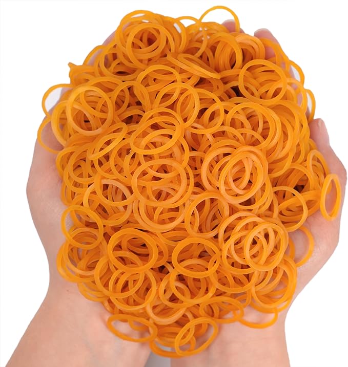 Rubber Bands Small Elastic Band Yellow 1300pcs Mini Rubber Band 1.2inch Inside Diameter 0.63in For Office Home Supplies