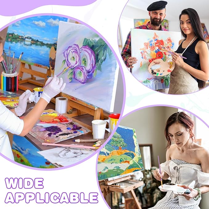 ESRICH Paint Brushes Set,2 Packs 20 Pcs Acrylic Paint Brush Set,Watercolor Oil Acrylic Nylon Hair Brushes,Artist Paintbrushes for Acrylic Oil Watercolor Painting Artist Professional Kits,Purple