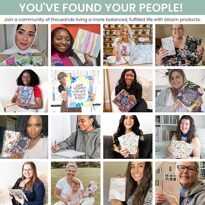 bloom daily planners 2026 Planner (January - December) Calendar Year Organizer - 5.5” x 8.25” - Weekly & Monthly Agenda Book with Stickers & Bookmark - Blooming Wildly