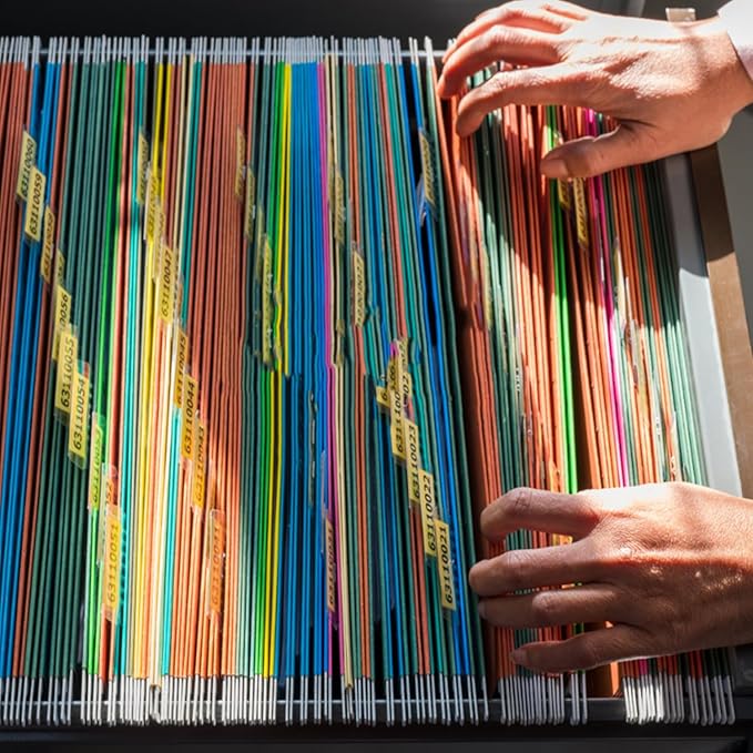 Extra Capacity Hanging File Folders, RAZCC 60 Pack Letter Size Reinforced Hanging Folders with Heavy Duty 3 Inch Expansion for Bulky Files, Filing Cabinet, Adjustable Tabs, Assorted Colors