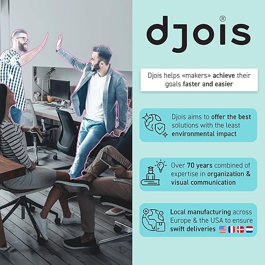 Tarifold DJOIS Desktop Reference & Display System - Durable Metal Base & Polypropylene - Letter-Size - 10 Double-Sided Pockets - 20 Sheet Capacity - Easy-Load - Made in France - Black