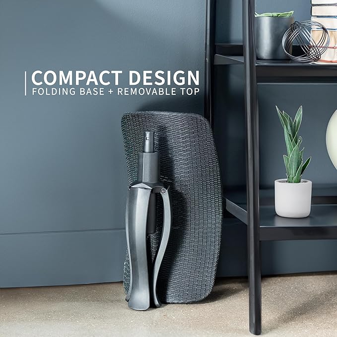 VIVO Under Desk Ottoman Foot Stool, Height Adjustable Elevated Office Leg Rest, Black, CHAIR-FR01