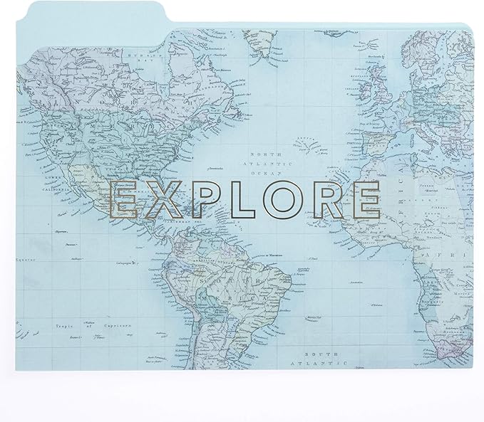 Graphique Travel File Folder Set – Each Folder Measures 11.75" x 9.5", Set Includes 9 Folders with 3 Unique Designs, Durable Triple-Scored Coated Cardstock