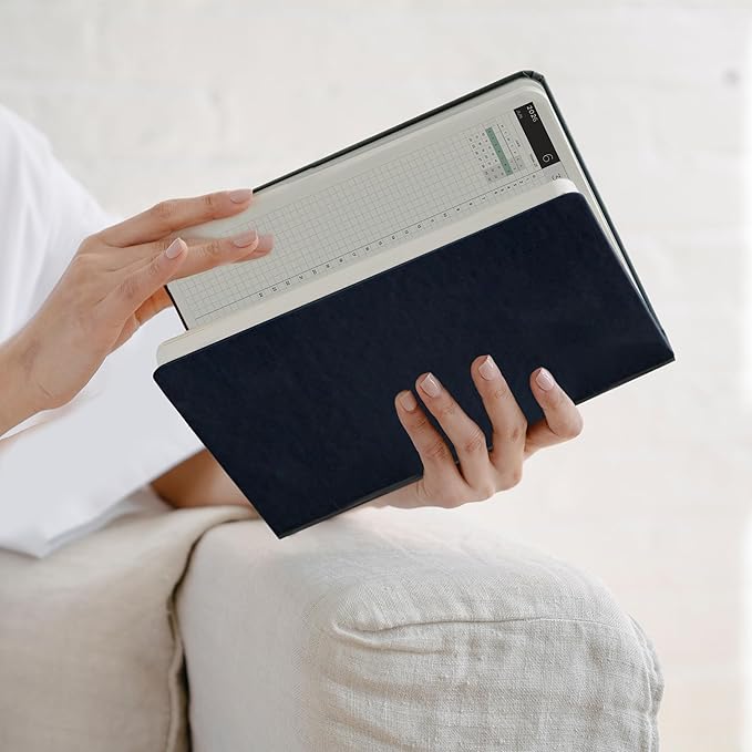 Inamio 24 Hourly Planner 2026 – 24 Hour Weekly and Monthly Appointment Book 2026 – Hardcover, Japanese Design – Minimalist Teacher and Annual Planner with Time Slots – 8.5 x 11