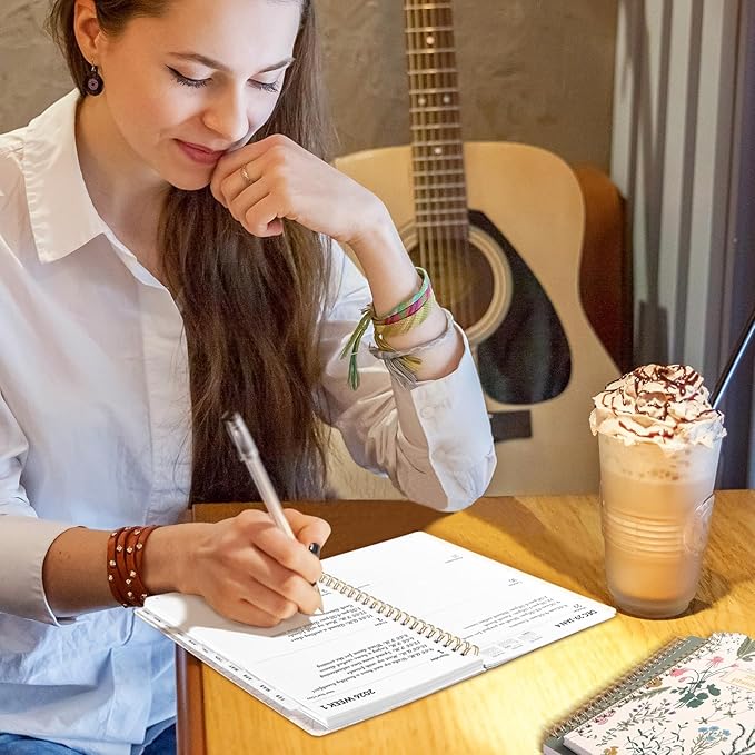 SUNEE Planner 2026 Weekly and Monthly, January 2026-December 2026, 8.5"x11", Tabs, Note Pages,Spiral Binding, Watercolor Flowers