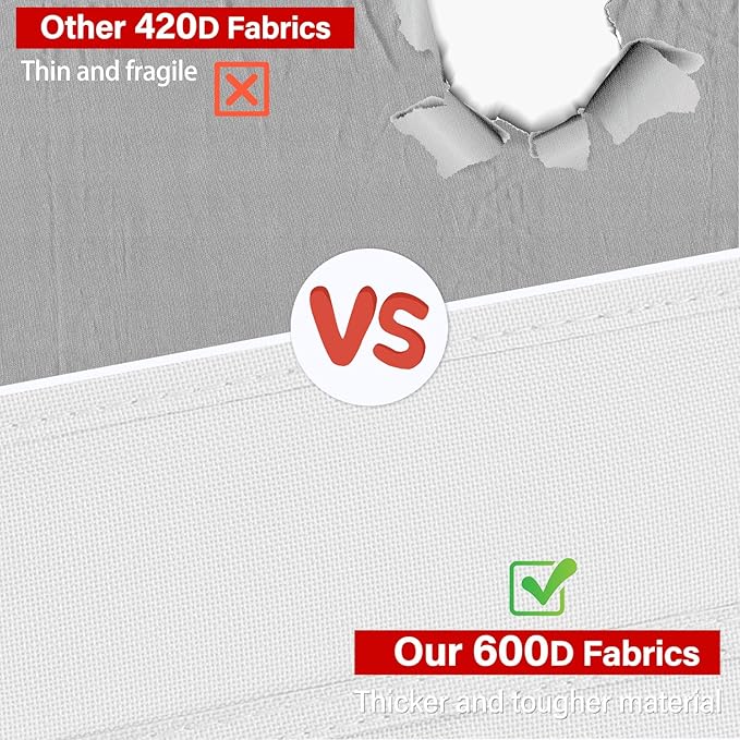 Hanging Gift Wrapping Paper Storage, 40"X17" White Double-Sided Christmas Wrapper Bag Container, Oxford Craft Roll Organizer, Present Wrap Holder for Bedroom Closet, Door, Cabinet