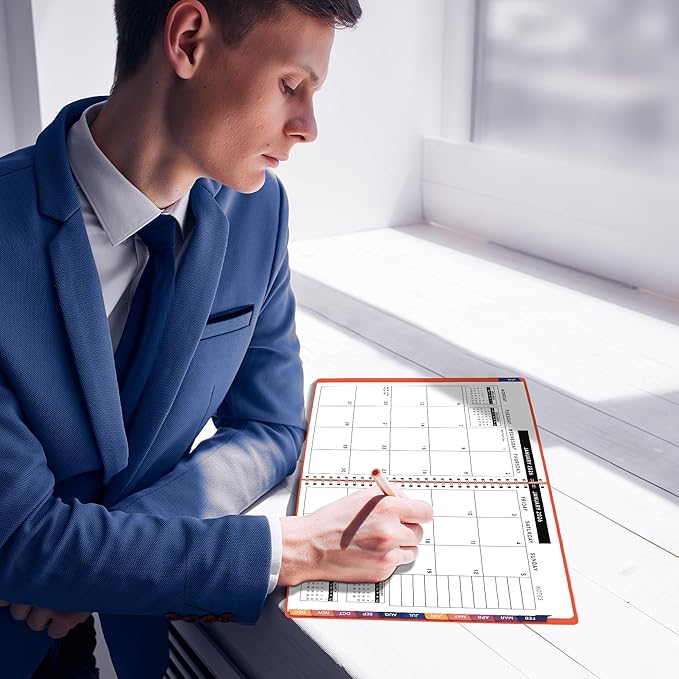 Ensight 2026 Appointment Book and Planner 8.5" x 11" Large Hourly Weekly Daily Schedule Book with Tabs, 15 Minute Time Slots, Peach Calendar Organizer Jan 2026โDec 2026 Appointment Planner - Peach