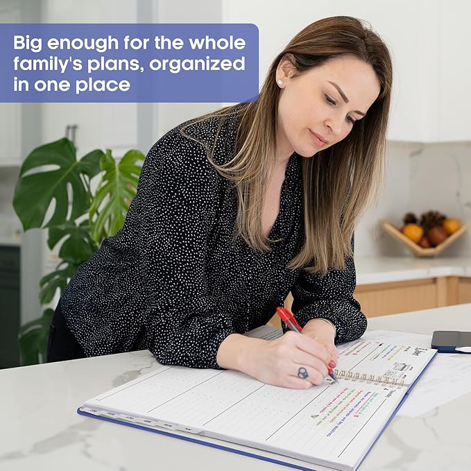 2026 Planner 8.5" x 11", Weekly and Monthly Calendar Planner Book, January 2026 - December 2026, Hardcover Spiral Planner with Monthly Tabs, Notes Pages, Perfect for Women & Men, A4 - Royal Blue