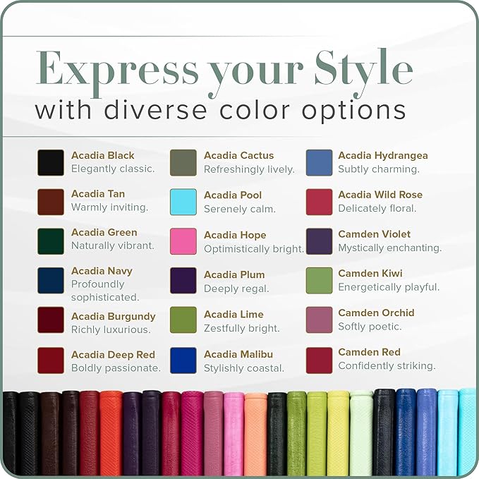 Gallery Leather Small Address Book with Alphabetical Tabs up to 403 Records, Leather Notebook Hardcover, Telephone and Address Books - 6 x 3.25 ", Acadia Lime