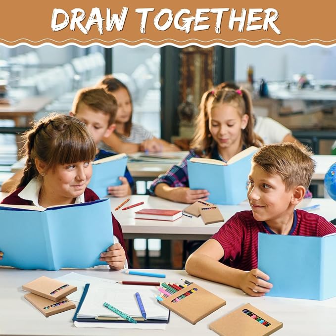 100 Sets Bulk Back to School Supplies, Colored Pencils Pre-Sharpened and Crayons Holiday Bundle in Box Mini Pencils Crayons Bulk Classroom Teacher Supplies, Cute Back to School Gifts