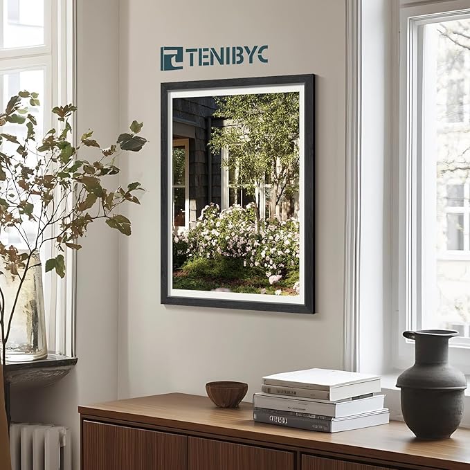 18x24 Poster Frames Set - 3 Pack - Black Solid Wood Picture Frame - Exclusive Woodgrain - Rooms, Offices, Gallery, Studio, and Hallway, Wall Display Decor