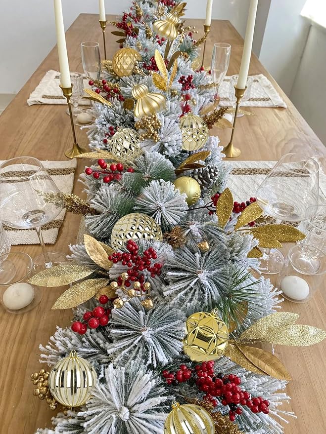 4" Christmas Ball Ornaments Set 12PCS Large Shatterproof Plastic Ornaments Christmas Tree Ball Hanging Ornaments for Xmas Tree Wedding Party Holiday Decorations - Champagne, Gold