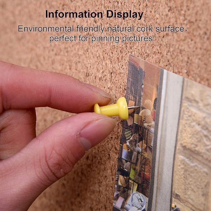 Cork Board, 2 Pack 48" x 36" Bulletin Notice Board Message Memo Pin Board, Black Aluminum Frame