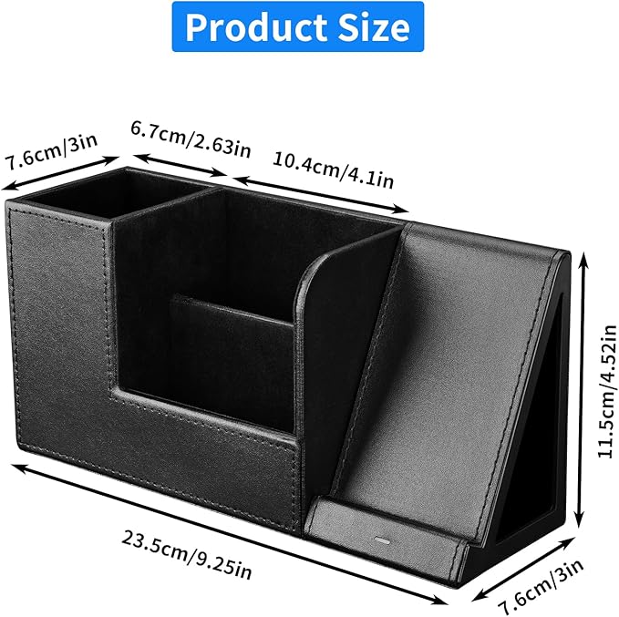 Wireless Charger with Desk Organizer, Fast Charging Station for iPhone 15 14 13 12 11 Pro Max/Samsung Galaxy S23/S22/S21/S20/Z Flip/Fold 5, Desk Phone Charger Stand Office Desktop Organizer Leather