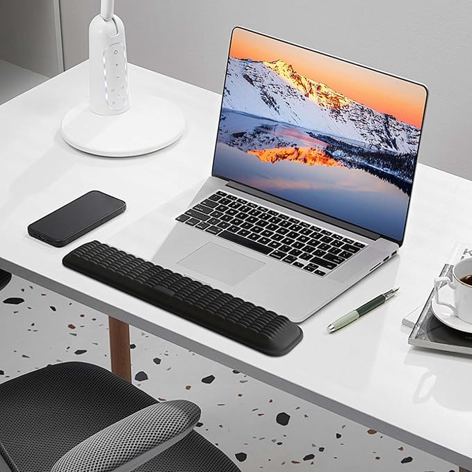 MEKASS Keyboard Wrist Rest, Soft Memory Foam Wrist Support for Keyboard, Keyboard Hand Rest Pad for Wrist Pain Relief, Keyboard Wrist Guard for Long Hours of Work, Gaming, Studying(Green)