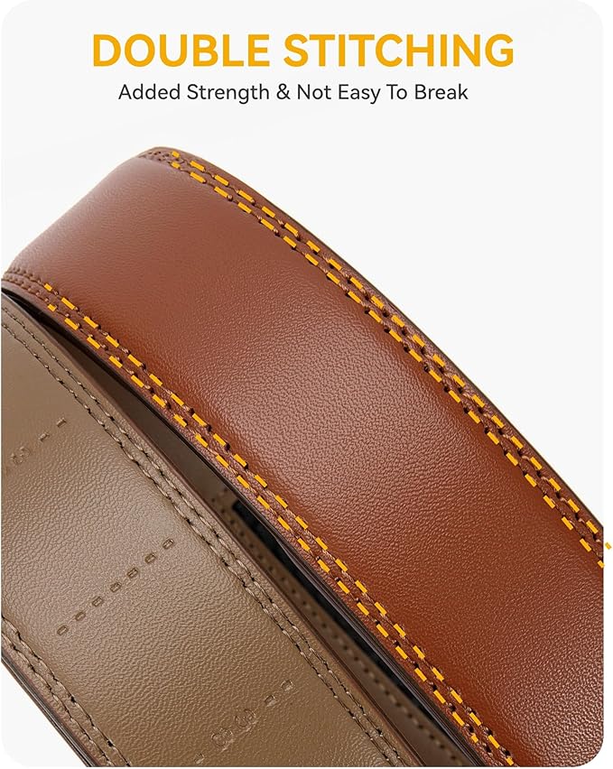 CHAOREN Mens Belt Leather Ratchet Belt - Customizable Fit, Effortless Style (35mm)