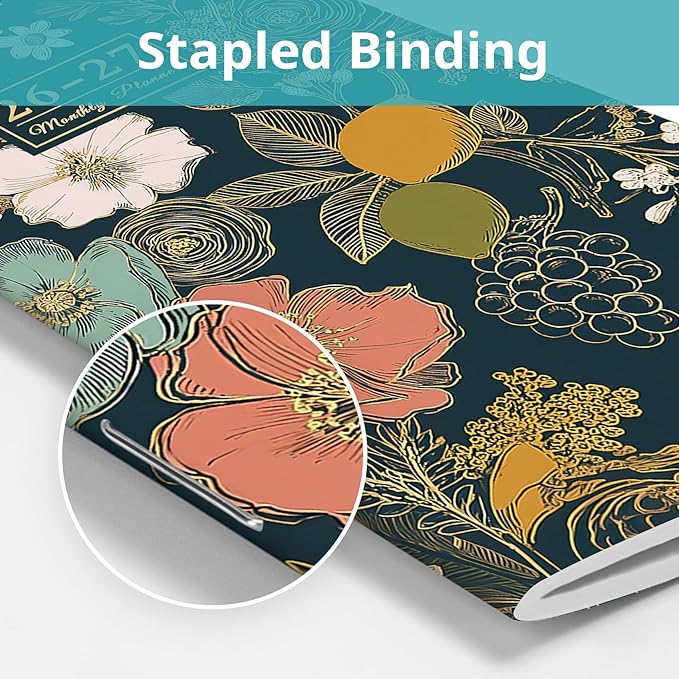 Pocket Calendar 2026-2027 for Purse, Two Year Monthly Planner Pocket Size, Jan 2026 to Dec 2027 Monthly Planner Small Size (6.5" x 3.5") - Citrus Bloom