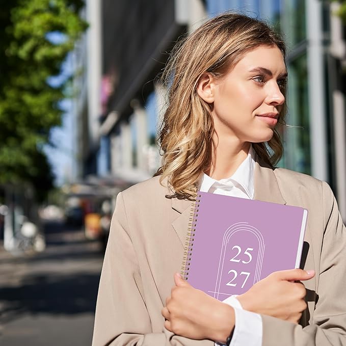 Monthly Planner 2026-2027 - 2 Year Monthly Planner Calendar 2026-2027, Jan. 2026 - Dec. 2027, 7.3" * 9.5", 24 Months Calendar Planner with Note Pages, for Office, School Home Planning - Purple