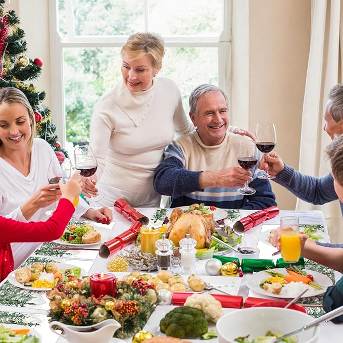 50 Pack Pine Trees Christmas Paper Placemats,16x 11 Inch Xmas Tree Disposable Placemats Seasonal Winter Xmas Holiday Table Mats for Kitchen Dining Christmas Party Decor