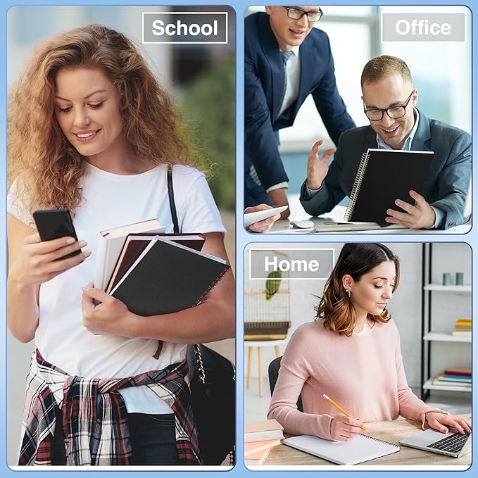 Ndsox 100 Pack 12 Mil Binding Presentation Covers Sand-Textured Polycover Report Covers for Letter Size Document Binding, Business Proposals, 8-1/2 x 11 Inches, Un-Punched, Square Corners, Black