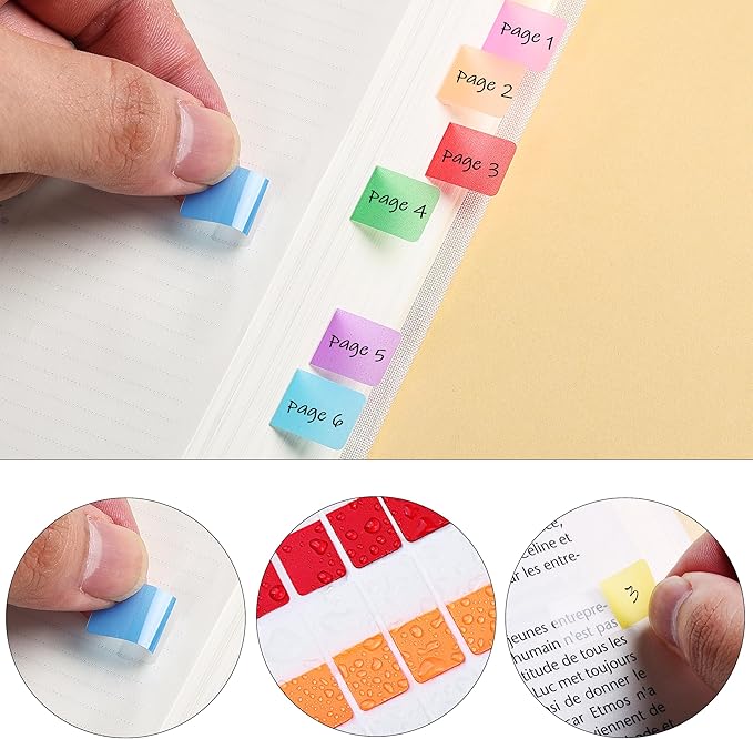 Mr. Pen- Sticky Index Tabs, 480 Pcs, Colorful Sticky Tabs for Notebooks, Page Markers, Page Tabs for Binders, Page Tabs Sticky Tabs for Books, Notebook Tabs, Book Sticky Tabs for Notebooks