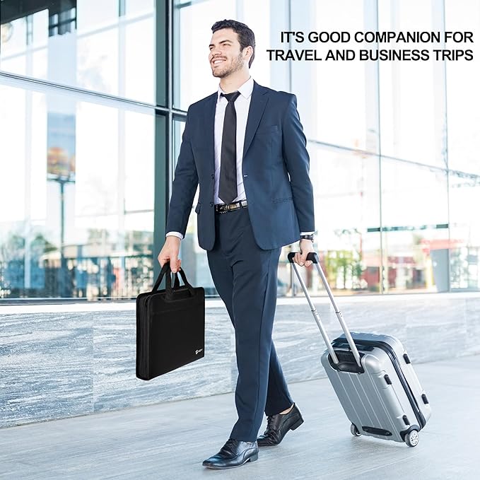 NAFY Fireproof Expanding File Folder, Handbag Multi Size Pockets Accordion File Folder Organizer Portable 13 Pockets Document Organizer for Office Home Receipts Bills Cards Vital Documents Storage