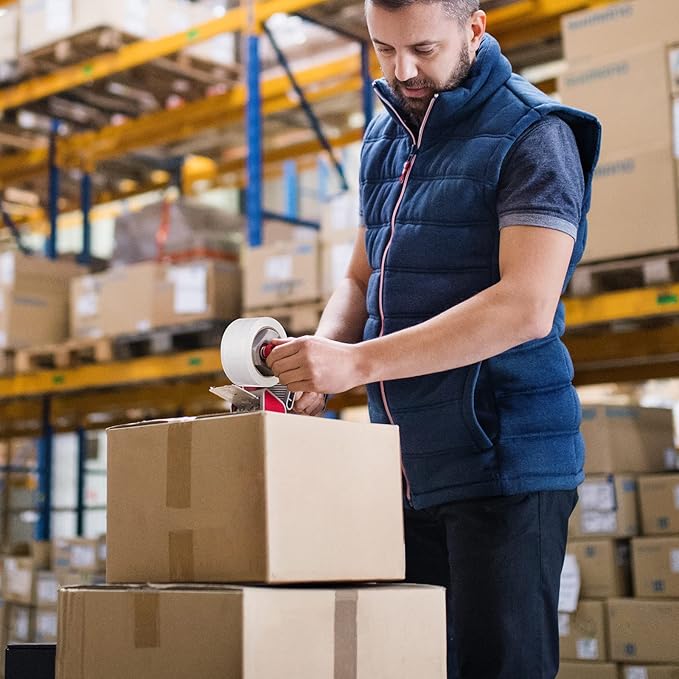 JARLINK Clear Packing Tape (18 Rolls), Heavy Duty Packaging Tape for Shipping Packaging Moving Sealing, Stronger & Thicker 2.8mil, 2 inches Wide, 60 Yards Per Roll, 1080 Total Yards