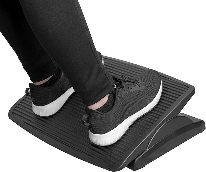 Mount-It! Ergonomic Footrest for Office or Home | Under Desk Tilting Footrest | Adjustable Desk Foot Rest with Massaging Surface and 3 Tilt Positions