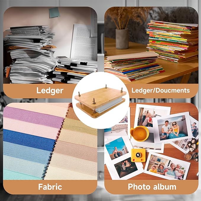 GeryVtee Wooden Book Press 11.6x7.87 inch Large Bookbinding Press Portable Binding Press for Binding Machine, Bookbinding Supplies for DIY Bookbinding Easy Assemble