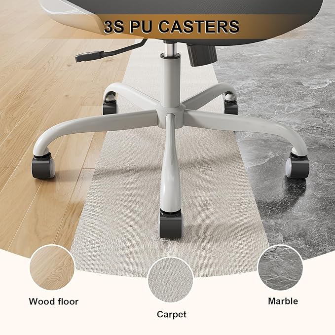 Office Chair, Ergonomic Desk Chairs 330LBS Capacity High Back Mesh Computer Chair with Flip-up Armrests, Comfy Work Chair with Adjustable Lumbar Support, Rolling Chair