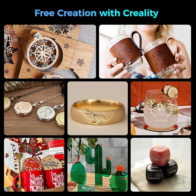 Creality Laser Engraver Faclon2 Pro S 22W Desktop Diode Laser Cutter and Engraver Machine with Enclosure,Smart Camera,Air Assist, Auto Focus Engraving Machine