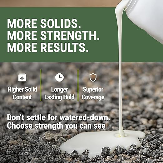 Ground Glue Tech-Tonic Landscape Adhesive for Rock, Mulch, and Sand, Weatherproof Long-Lasting Stabilizer for Trails & Slopes, Pet-Safe Binder for Pea Gravel, Bark & Flower Beds, 55 Gallon Tote