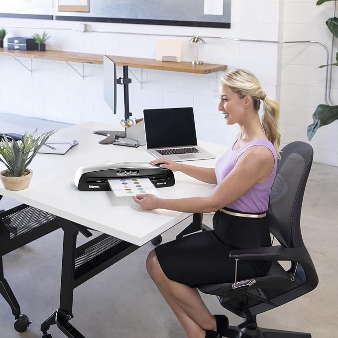 Fellowes Saturn 3i 125 Thermal Laminator Machine for Home or Office with Pouch Starter Kit, 12.5 inch, Fast Warm-Up, Jam-Free Design (5736601)