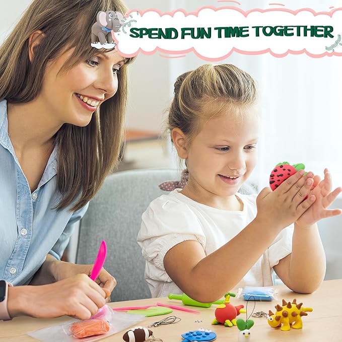 Chico Land Clay Kit - 48 Colors Air Dry Clay, Gift for Boys & Girls Age 4+ Year Old, DIY Model Modeling kit for Kids, with Sculpting Tools, Decoration Accessories, Kids Art Crafts