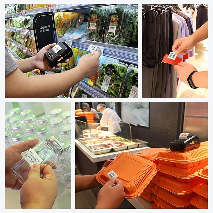 SUPVAN T50M Pro Bluetooth Label Maker Machine with 4 Tapes, Wide Waterproof Label, Versatile App with 40 Fonts and 450+ Icons, Inkless Labeler for Home, Kitchen, School, Office Organization, Black