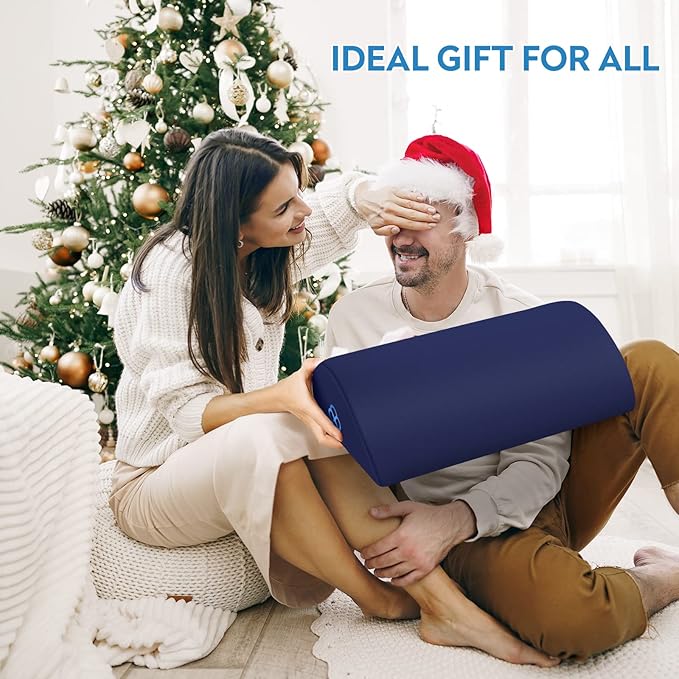 StepLively Foot Rest Ergonomic Pillow for Under Desk at Work, Anti-Fatigue Footrest Support Pillow for Fatigue & Pain Relief, Comfortable for Office Chair, Car Seat & Gaming Chair - Blue