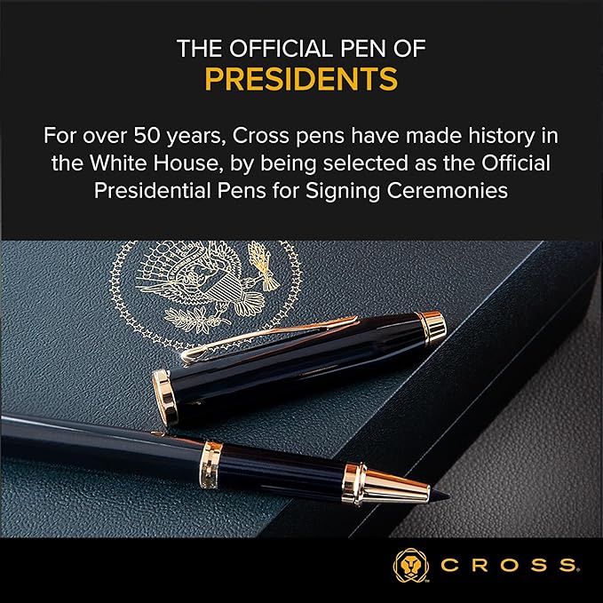 Cross Classic Century Refillable Ballpoint Pen Presented in a Luxury Gift Box - Medium Point, Black Ink, Gold