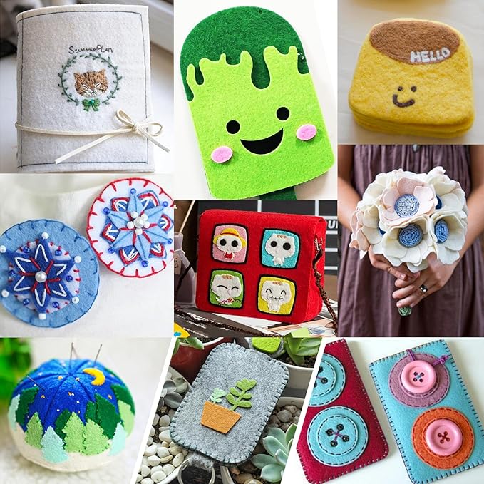 12 Rolls 8"x35"(20.5x90cm) 1.4mm Thick Soft Felt Fabric Sheet 12 Assorted Rainbow Series Colors Felt Pack Pastel Felt Sheets for DIY Craft Sewing Squares Nonwoven Patchwork